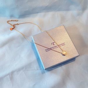 NIB Touchstone Crystal by Swarovski Golden Melrose slide